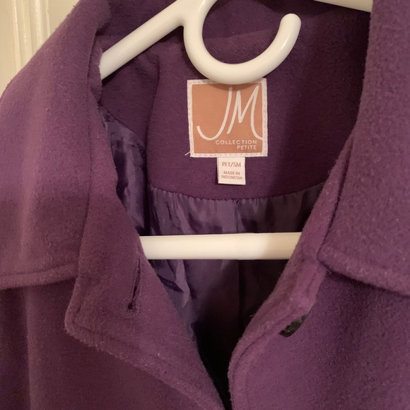 Purple pea coat JM Collection - Picture 2 of 3
